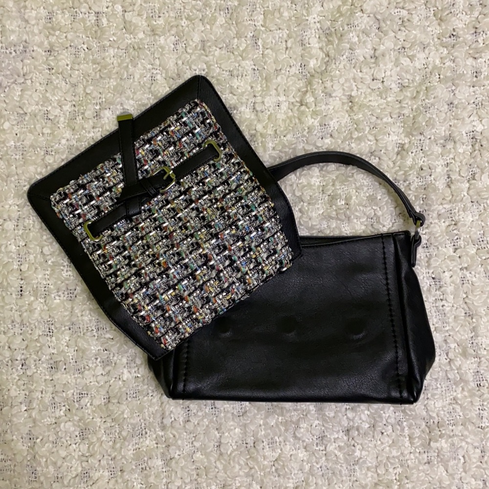 Magnolia and Vine Versa Signature Black Crossbody/Handbag With Two (2) Covers